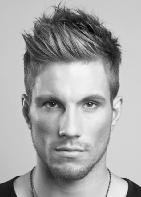Newest men hairstyle with spiky hairstyle with layers and short hair on sides.PNG
