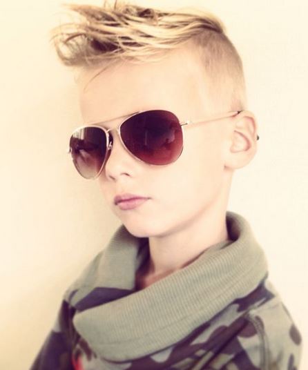 2015 top little boys hairstyles with spiky hair and undercut short hair on the sides.JPG
