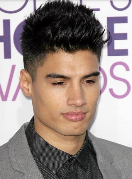 Sexy male singer Siva Kaneswaran with his spiky haircut with undercut hair short hair on the sides.JPG
