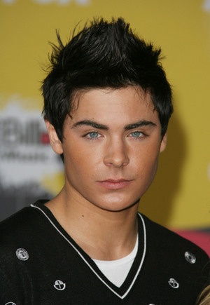 Black  Hairstyles on Zac Efron With Spiky Hairstyle  Black Hair Jpg