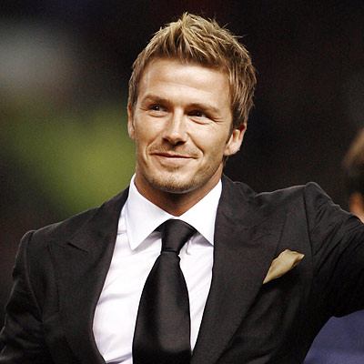 david beckham hairstyle. David Beckham with layered