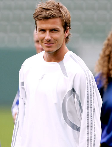 david beckham hair. Beckham with medium hair.