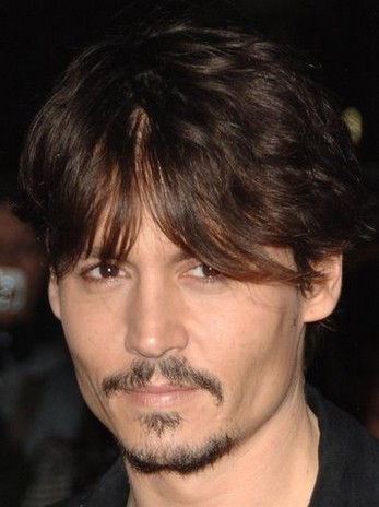 mens hairstyles short sides long fringe. Johnny Depp short hairstyle