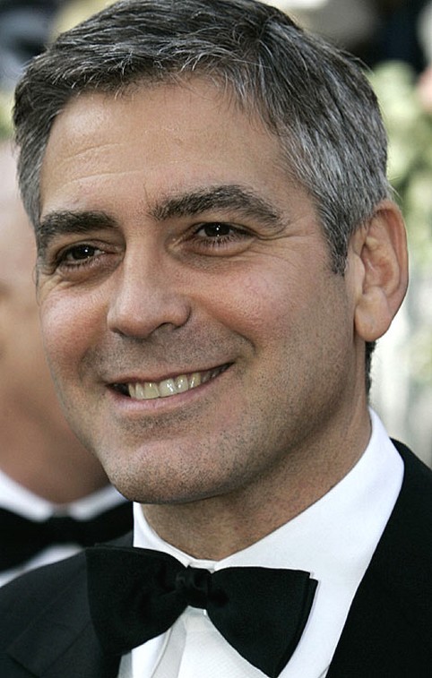 george clooney hair. George Clooney short