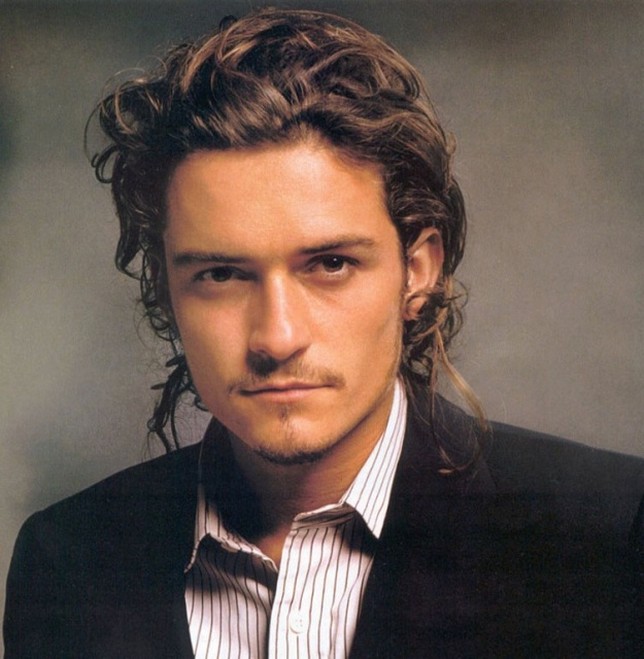 orlando bloom long hair. Orlando Bloom with long curly