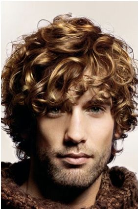 Curly Hair Cuts   on Men Medium Curly Hair With Curly Bang Pictures Jpg