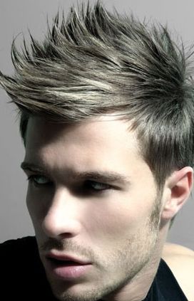 Blonde man spiky short hairstyle with a light punky style images.JPG
