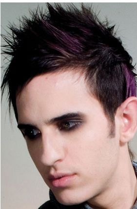 mens spiky hairstyles. Men light punky haircut with