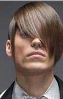 Man modern short with very long swept bangs with layers.JPG
