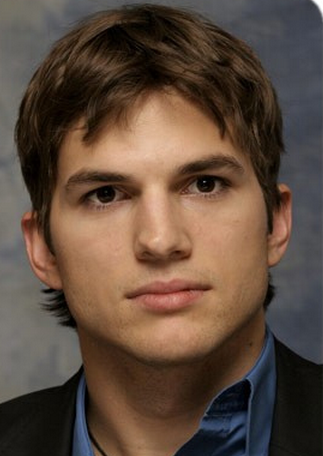 Hot actors pictures of Ashton Kutcher with his medium hairstyle that is short in the front and layered and long in the back.PNG
