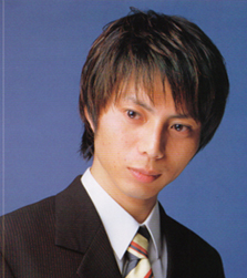Medium Asian men hair style with long bangs, black