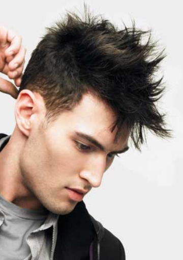Men spiky hairstyle with punky look.png

