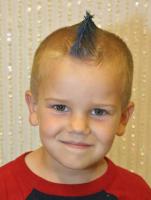 Kids punky hairstyle with blue hair color.JPG
