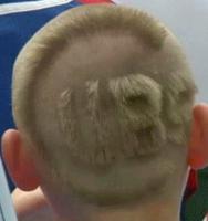 Cool unique mens haircuts pictures with hair shaped in letters and numbers.JPG
