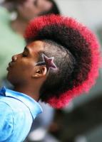 Punk black women hairstyle with red hair color.JPG