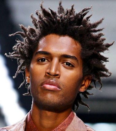 Black male model hairstyle with spiky African Americancurls.JPG
