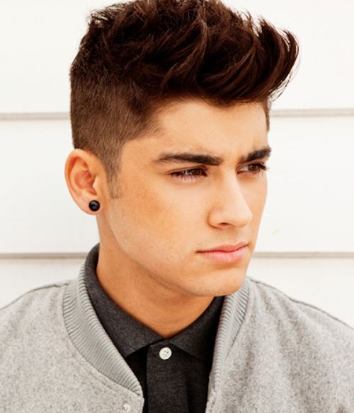 Zayn Malik hot singer with his very short hair in the back and on the sides and spiky hair on the top.JPG
