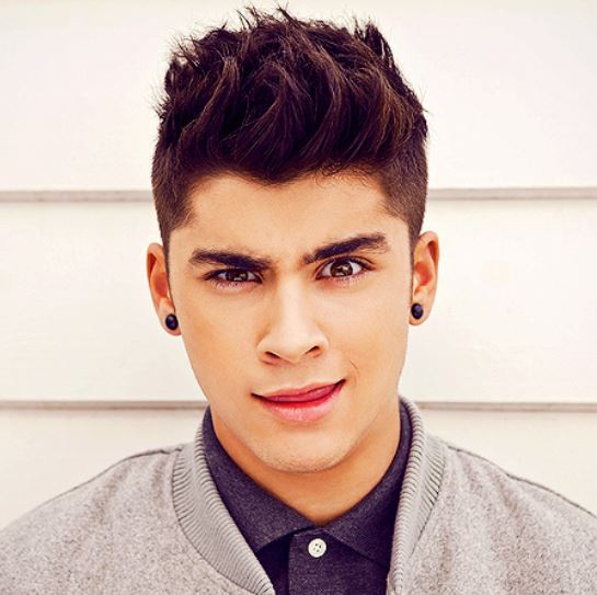 Zayn Malik pictures with his short spiky haircut with very short hair in the back and on the sides.JPG
