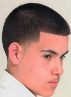 Young men very short haircut with army style.PNG