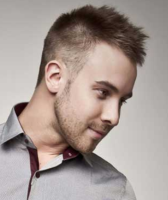 Cool men hairstyle with undercut and spiky hair