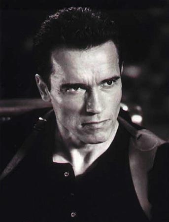 Arnold Schwarzenegger with Very Short Hair Style
