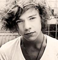 Sexy American singer Harry Styles with his half wavy hair and curly hair.JPG