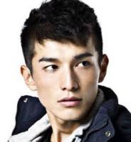 Chic short mens haircut with long layered bang