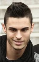 Cool mens hairstyle with spiky bang