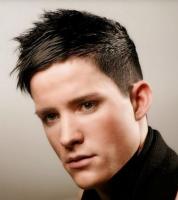 Mens coolest haircut with spiky hair and very short hair undercut on the sides