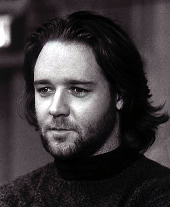 Russell Crowe with Long Layered Hair Style