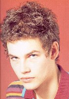 men small curly short hair style