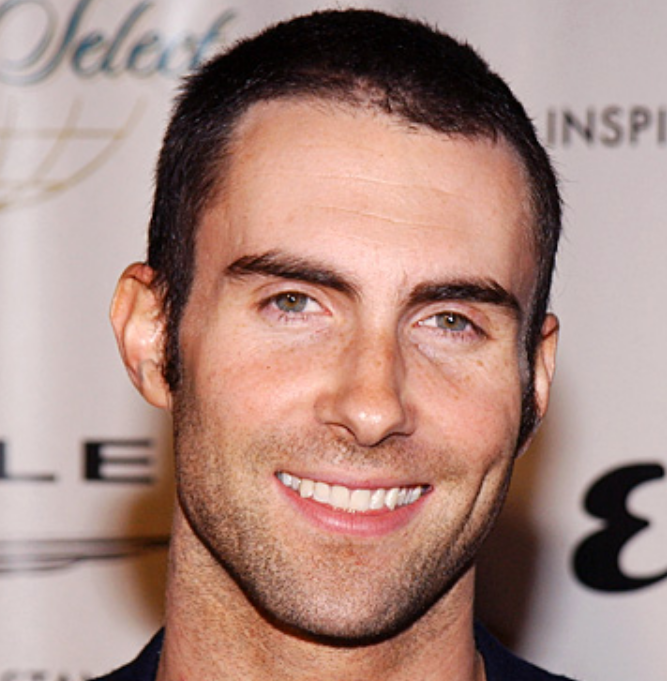 Adam Levine with his extreme short haircut.PNG
