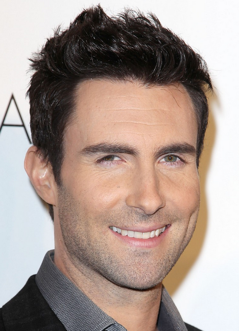 Hot singers photos of Adam Levine with his hot men hairstyles with wavy bangs.PNG
