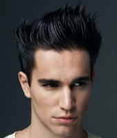 Black men spiky hairstyle with long spiky bangs and short hair length in the back.PNG
