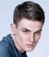 Sexy men hairstyles with cute swept bangs