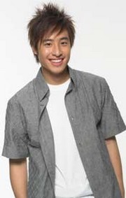 short medium spiky hair with long swept side bang for Asian young man
