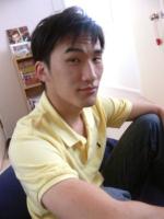 short hairstyle with long bang for Asian men