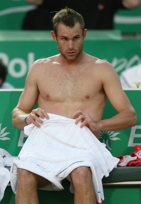 Andy Roddick shirt off with short messy wet hair.jpg