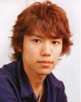 Men medium long hairstyle with redish brown