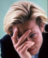 Men ice blonde hairstyle