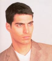 Trendy hair style for man in black