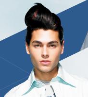 Modern Man Hair style, Long Hair, two toned, black and red