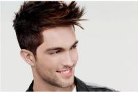 Two Toned short man haircut with spiky bang long and short in the back.jpg