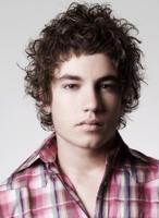 Young men curly hairstyle in medium long length with curly bangs photos.JPG