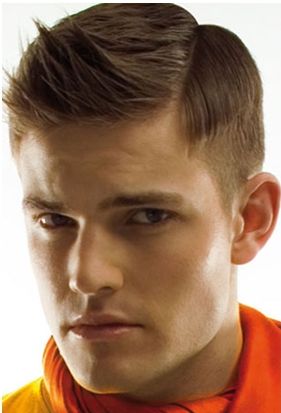 cut modern short hairstyle for men with very cool bang sticking in the air.JPG
