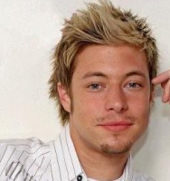 Two tones blonde man hairtstyles with full of spikes and bang sticking in the air.PNG
