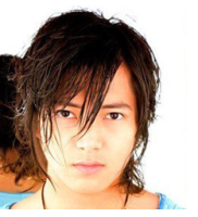 Long Asian men hairstyle with full of layers and highlights with very long side bangs.PNG