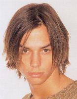 Men's Long layered Hair Style, brown