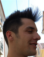 Cool men hairstyle with very long spiked bang.PNG