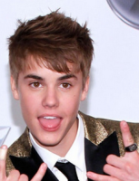 Justin Bieber hairstyle 2011 with his short spiky haircut.PNG